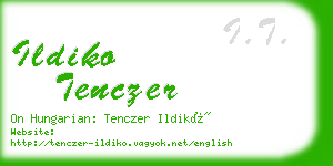 ildiko tenczer business card